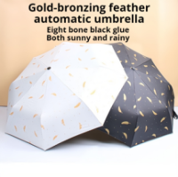 Five. Foil stamping feather umbrella